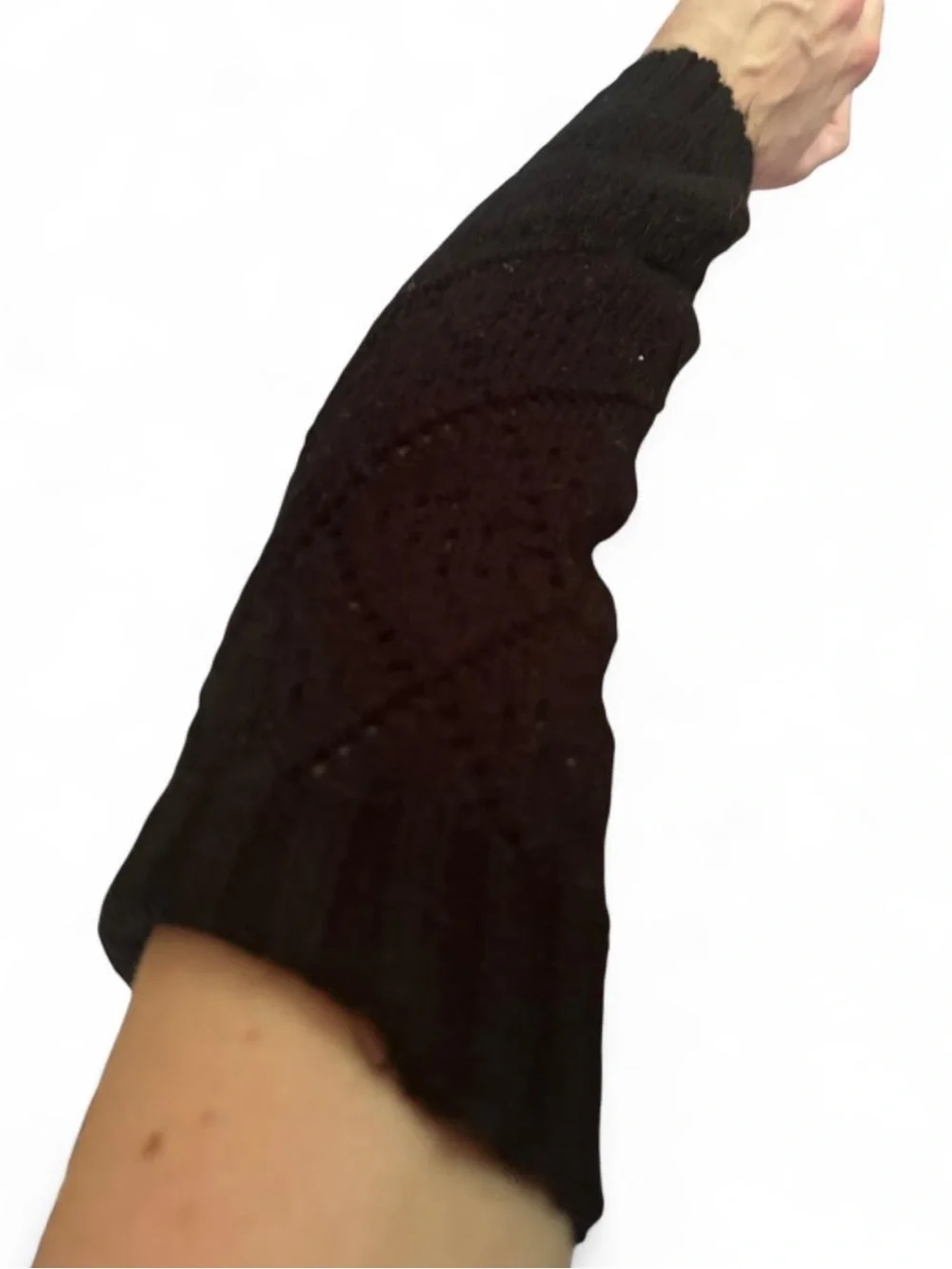 Knit Arm Warmers in Black